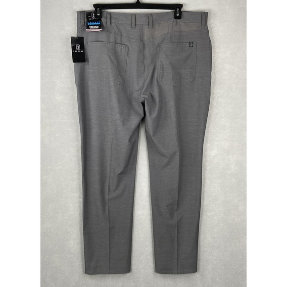 PGA Tour Men's 40"x32" Pants Dark Gray Heather Easy Care 4-Way Stretch NEW - Picture 5 of 12